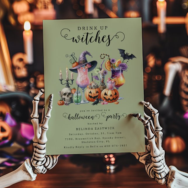 Drink Up Witches Cocktails Invitation (Creator Uploaded)
