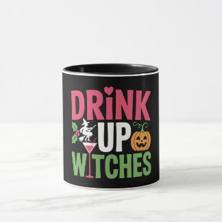 Drink Up Witches Colourful Halloween Mug