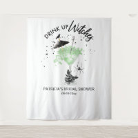 Drink up Witches Halloween Bridal Shower Backdrop