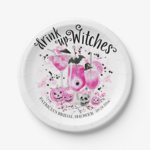 Drink up Witches Halloween Bridal Shower Paper Plate
