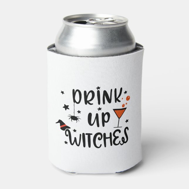 Drink Up Witches Halloween Can Cooler (Can Front)
