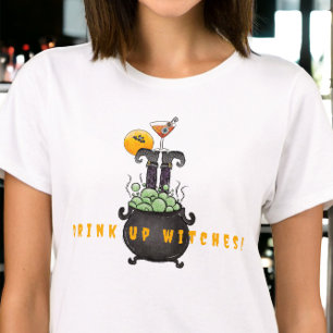 Drink Up Witches Halloween Funny Spooky Cute T-Shirt