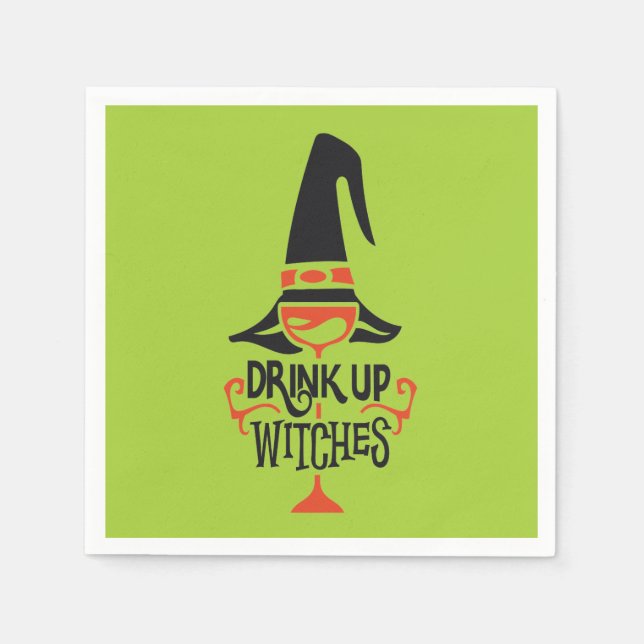 Drink Up Witches | Halloween Napkin (Front)
