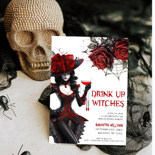 Drink Up Witches Halloween Party Invitation
