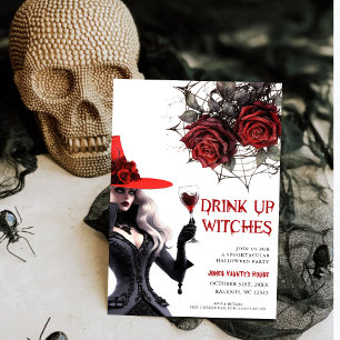 Drink Up Witches Halloween Party Invitation