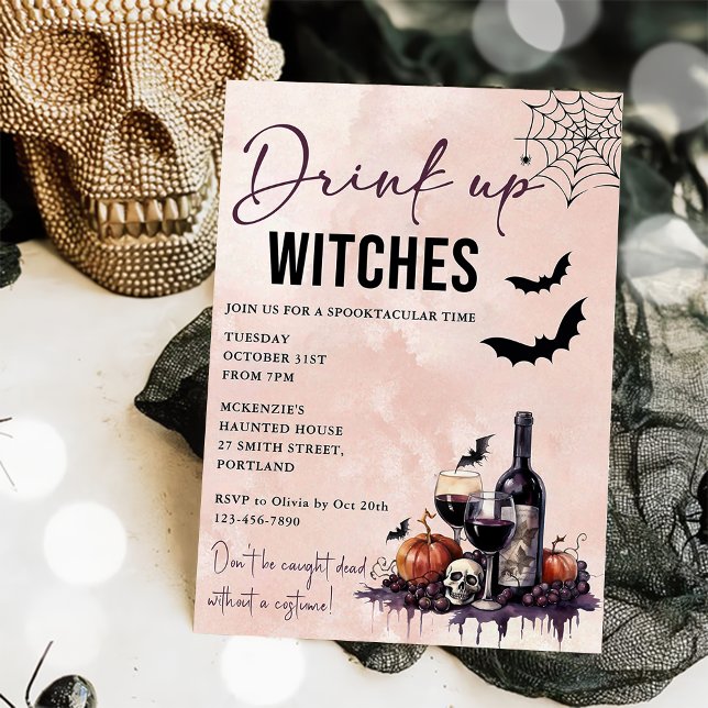 Drink Up Witches Halloween Party Invitation (Creator Uploaded)