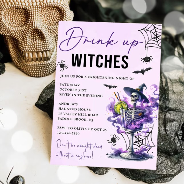 Drink Up Witches Halloween Party Invitation (Creator Uploaded)