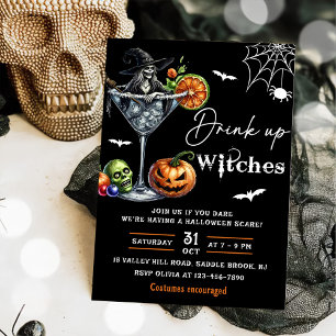 Drink Up Witches Halloween Party Invitation