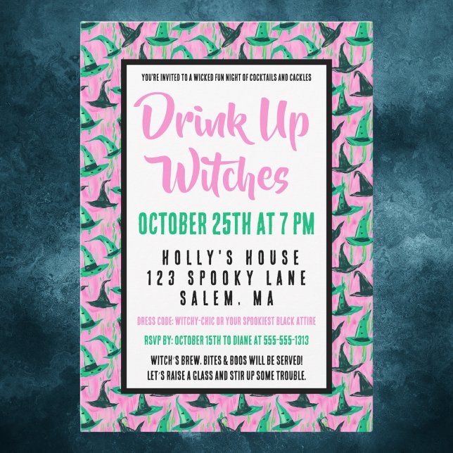 Drink Up Witches Wicked Girls’ Night Halloween  Invitation (Creator Uploaded)