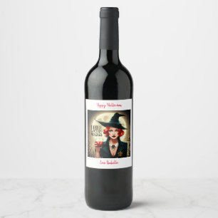 Drink Up Witches Wine Label