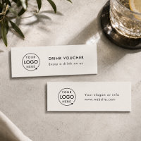 Drink Voucher | Corporate Event Grey Logo Card