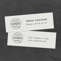 Drink Voucher | Corporate Event Grey Logo Card