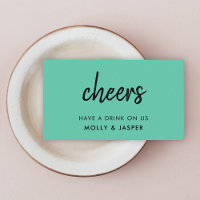 Drink Voucher | Teal Green Party Token Card