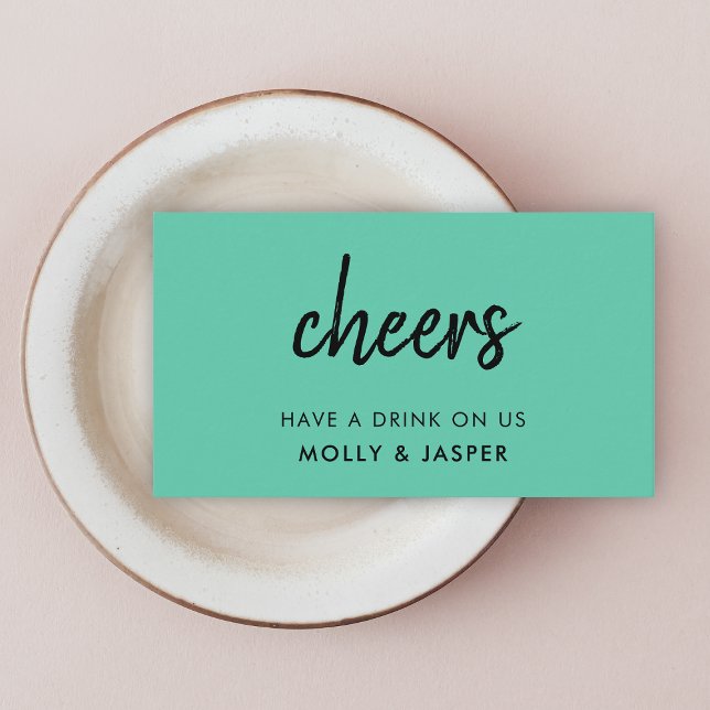 Drink Voucher | Teal Green Party Token Card (Creator Uploaded)