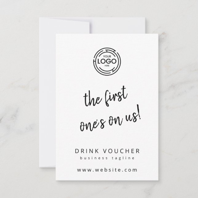 Drink Voucher With Logo Card (Front)