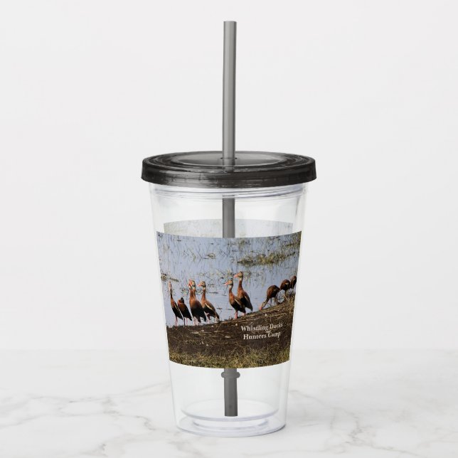 Drink Ware Acrylic Glasses with Whistling Ducks (Front)