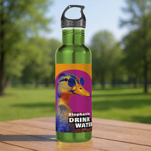 Drink Water Duck Meme  710 Ml Water Bottle