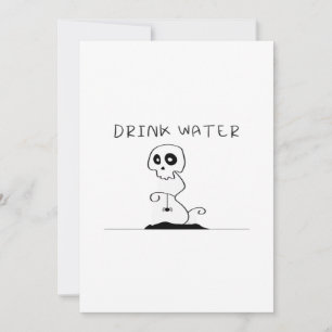Drink Water - Eat Drink And Be Scary Retro Classic Holiday Card