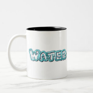 Drink water letters Two-Tone coffee mug
