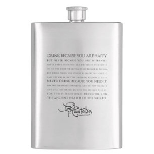Drink ... You Are Happy—Chesterton Wisdom Flask