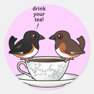 Drink Your Tea! Classic Round Sticker