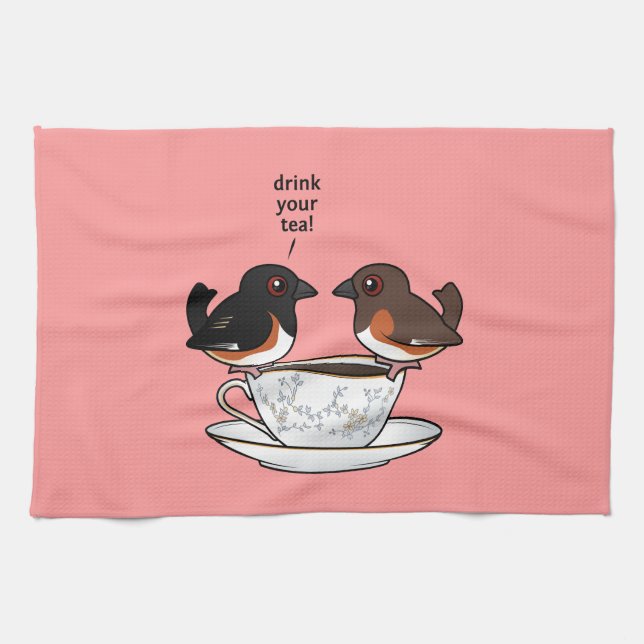 Drink Your Tea! Tea Towel (Horizontal)