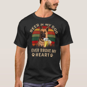 Drinkers 365 Beer & German Shepherd Dog Never Brok T-Shirt