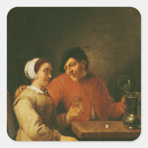 Drinkers Square Sticker