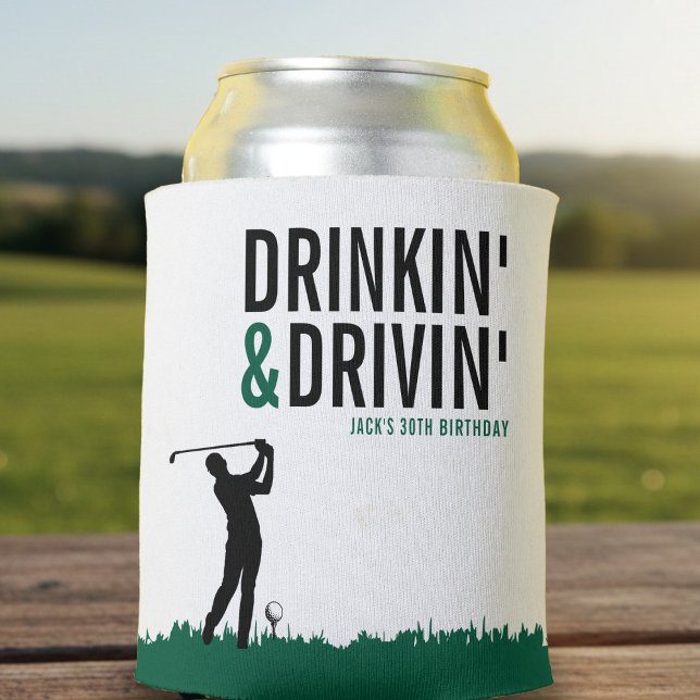 Drinkin' & Drivin' Adult Golf Birthday Party Can Cooler (Drinkin' & Drivin' Adult Golf Birthday Party Can Cooler
)