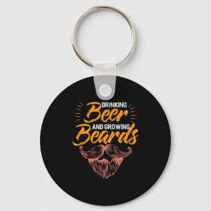 Drinking Beer And Growing Beards Key Ring