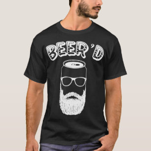 Drinking Beer Funny Beer'd Beard Man St Patrick's  T-Shirt