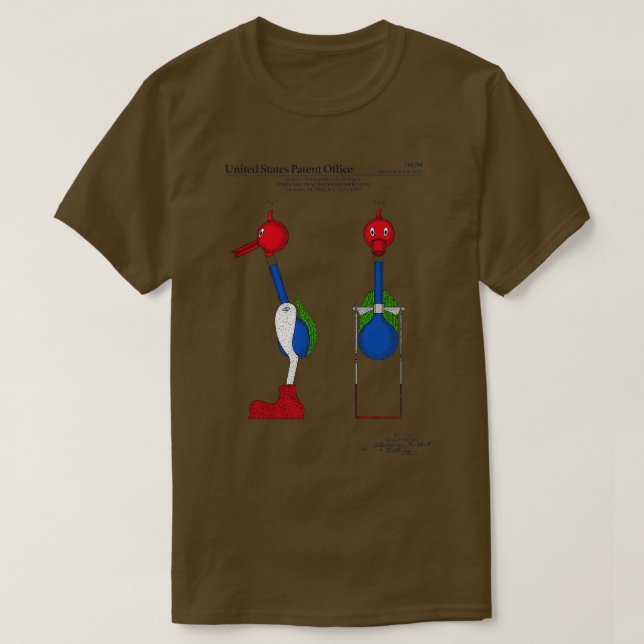 Drinking Bird Patent T-Shirt (Design Front)