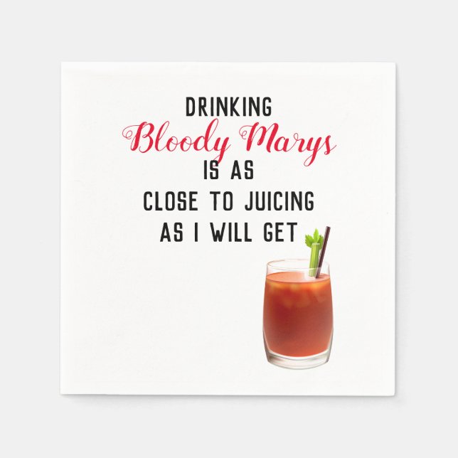 Drinking Bloody Marys Napkin (Front)