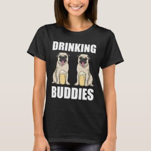 Drinking Buddies Funny Pugs Gift Classic 388 T-Shirt