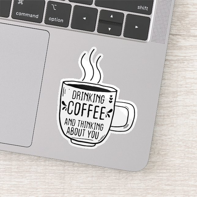 Drinking Coffee And Thinking Coffeine Lovers Funny (Detail)