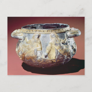 Drinking cup depicting Scythian soldiers Postcard