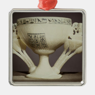 Drinking cup in the form of half-opened lotus metal tree decoration