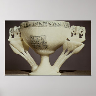 Drinking cup in the form of half-opened lotus poster