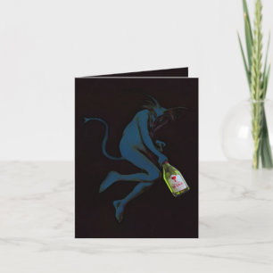 Drinking Devil Greeting & Note Card