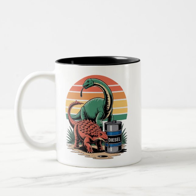 Drinking Diesel Two-Tone Coffee Mug (Left)