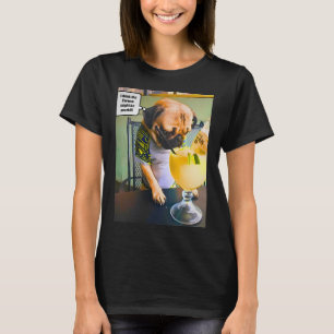 Drinking Dog Funny T-Shirt