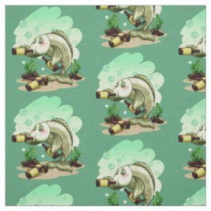 Drinking Fish custom fabric