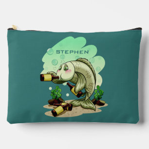 Drinking Fish custom name Accessory Pouch
