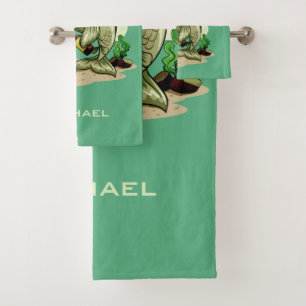 Drinking Fish custom name towel set