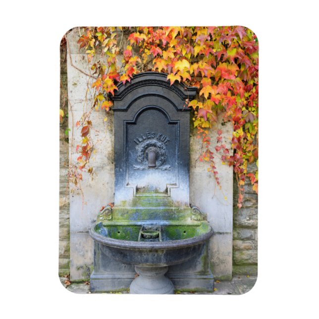 Drinking fountain in fall, Hungary Magnet (Vertical)