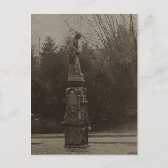 Drinking Fountain in Wright Park Postcard (Front)