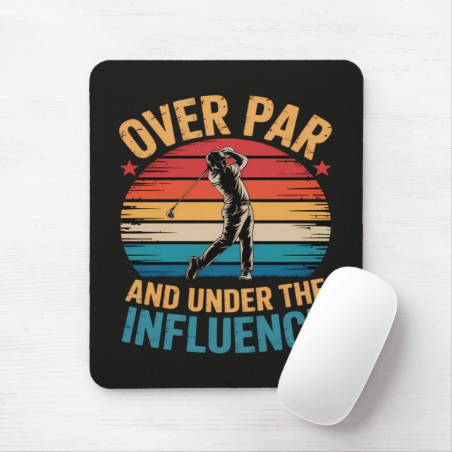 Drinking Funny Golfing Mouse Pad (With Mouse)