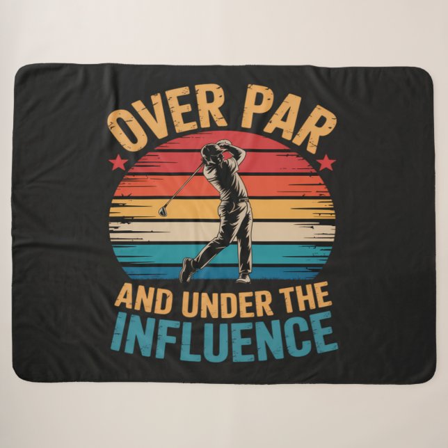 Drinking Funny Golfing Sherpa Blanket (Front (Horizontal))
