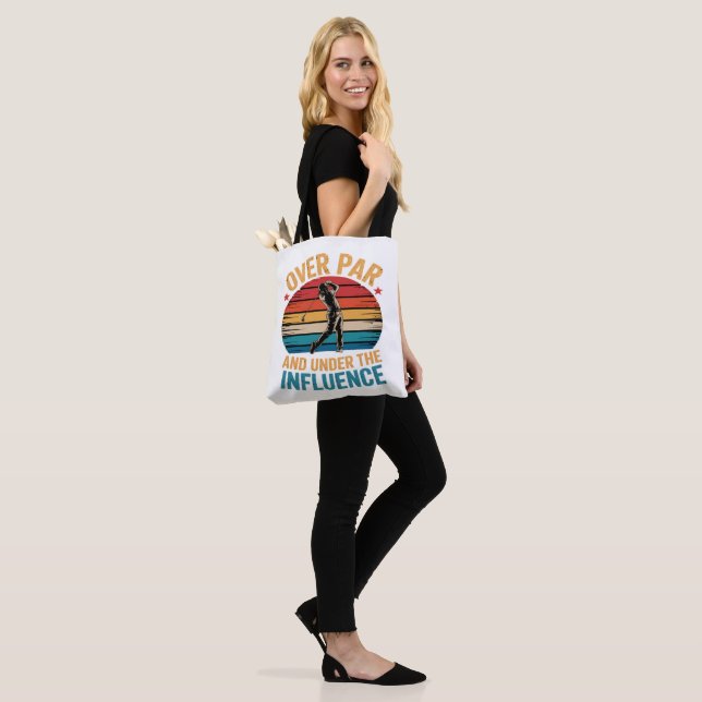 Drinking Funny Golfing Tote Bag (On Model)