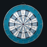 Drinking Game in Blue Dartboard<br><div class="desc">Dark Sections ("safe" spots):
  Give Drink
  They Drink
  Pass
  Add Drink to Group Cup
  Give 2 Drinks

 Light Section (drink drink drink):
  All Drink
  Guys Drink
  Girls Drink
  Drink 1
  Drink 2
  Drink Group Cup</div>